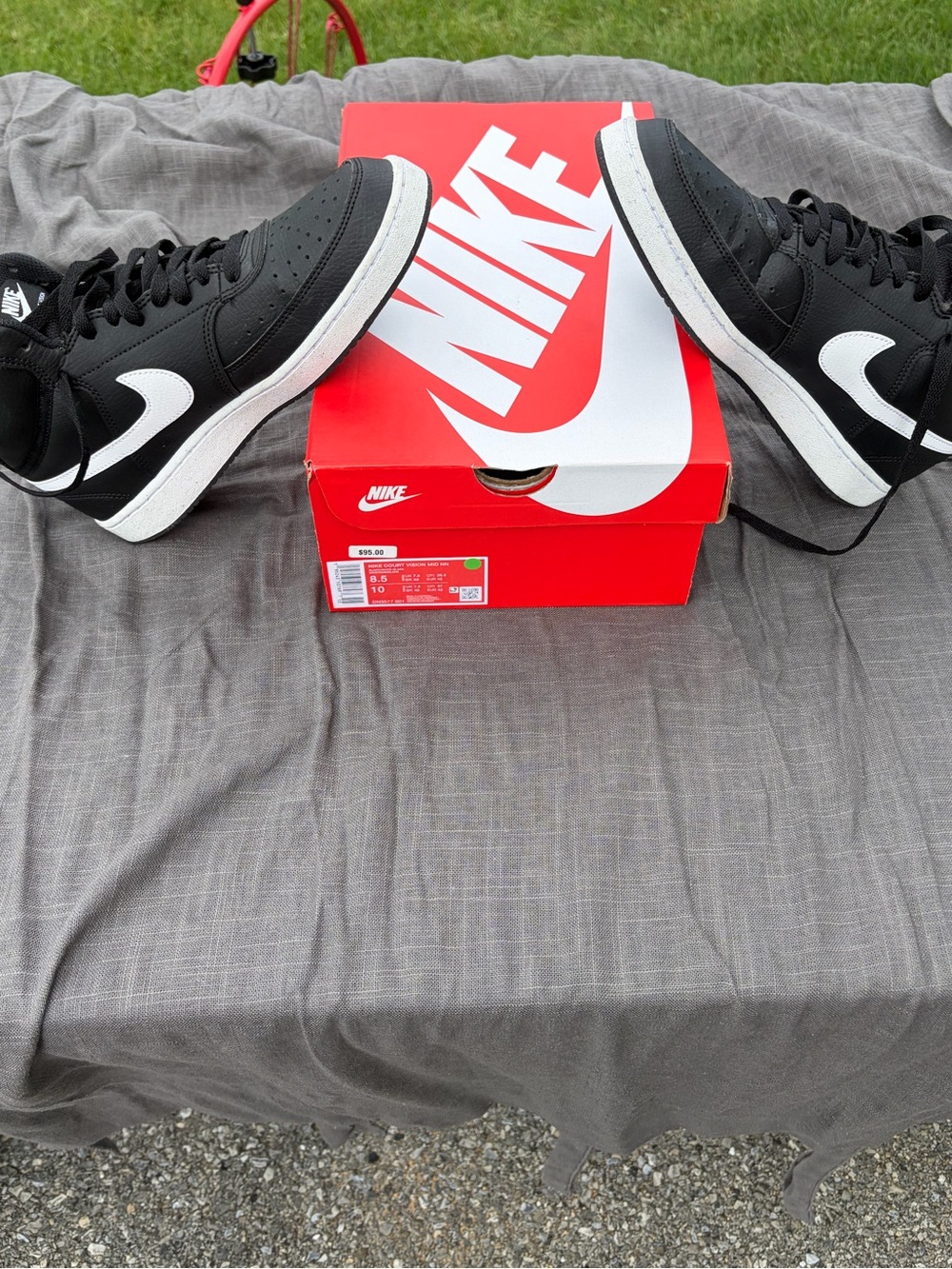 Nike Black and White High-Top Sneakers